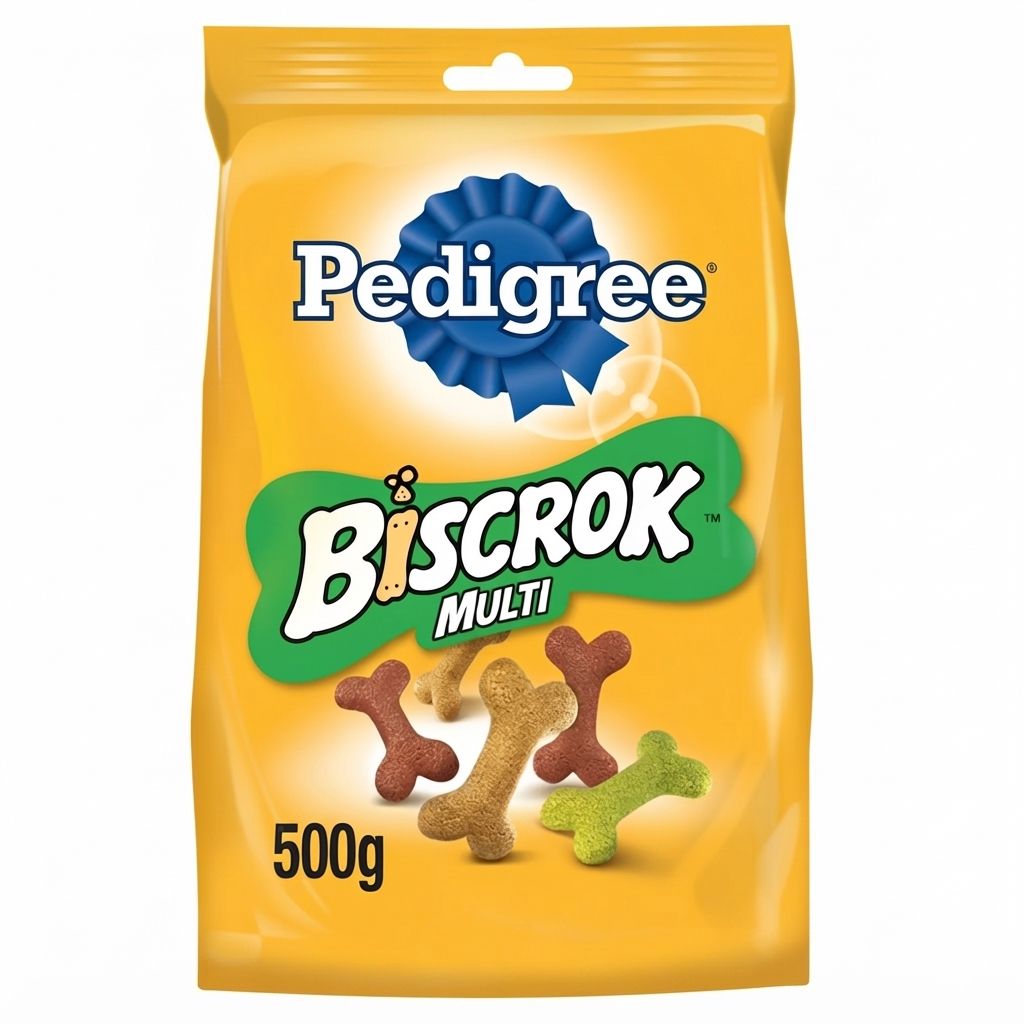 Pedigree Biscrok Multi 100 Gr - Galletas Crujientes en Forma de Huesito con Calcio para Mascotas - Imagen 1
