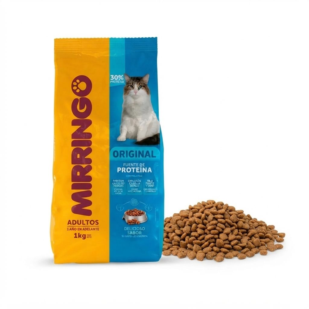 Mirringo Adulto 1kg Reempaquetado para Gatos - Imagen 1