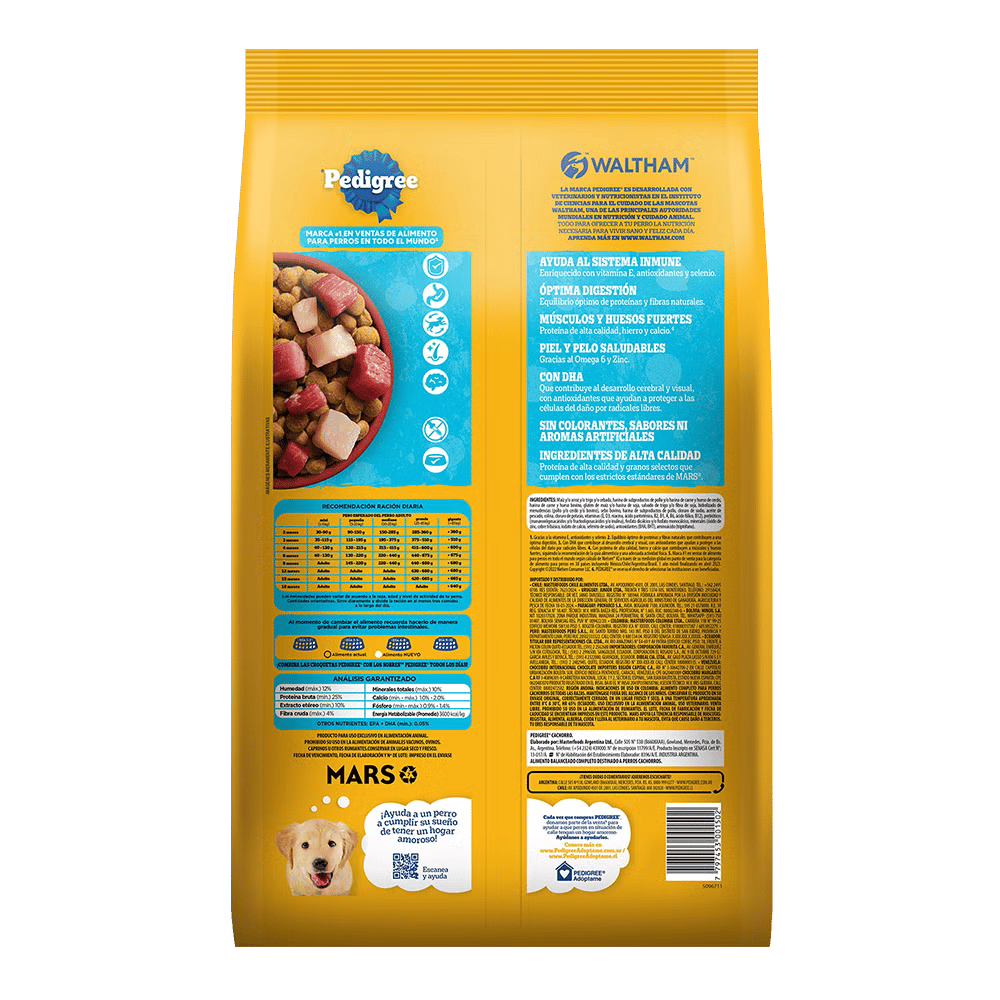 Pedigree Cachorro 1,5 Kg Etapa 1 sabor a Carne y Pollo - Nutrición Completa para el Crecimiento - Miniatura 2